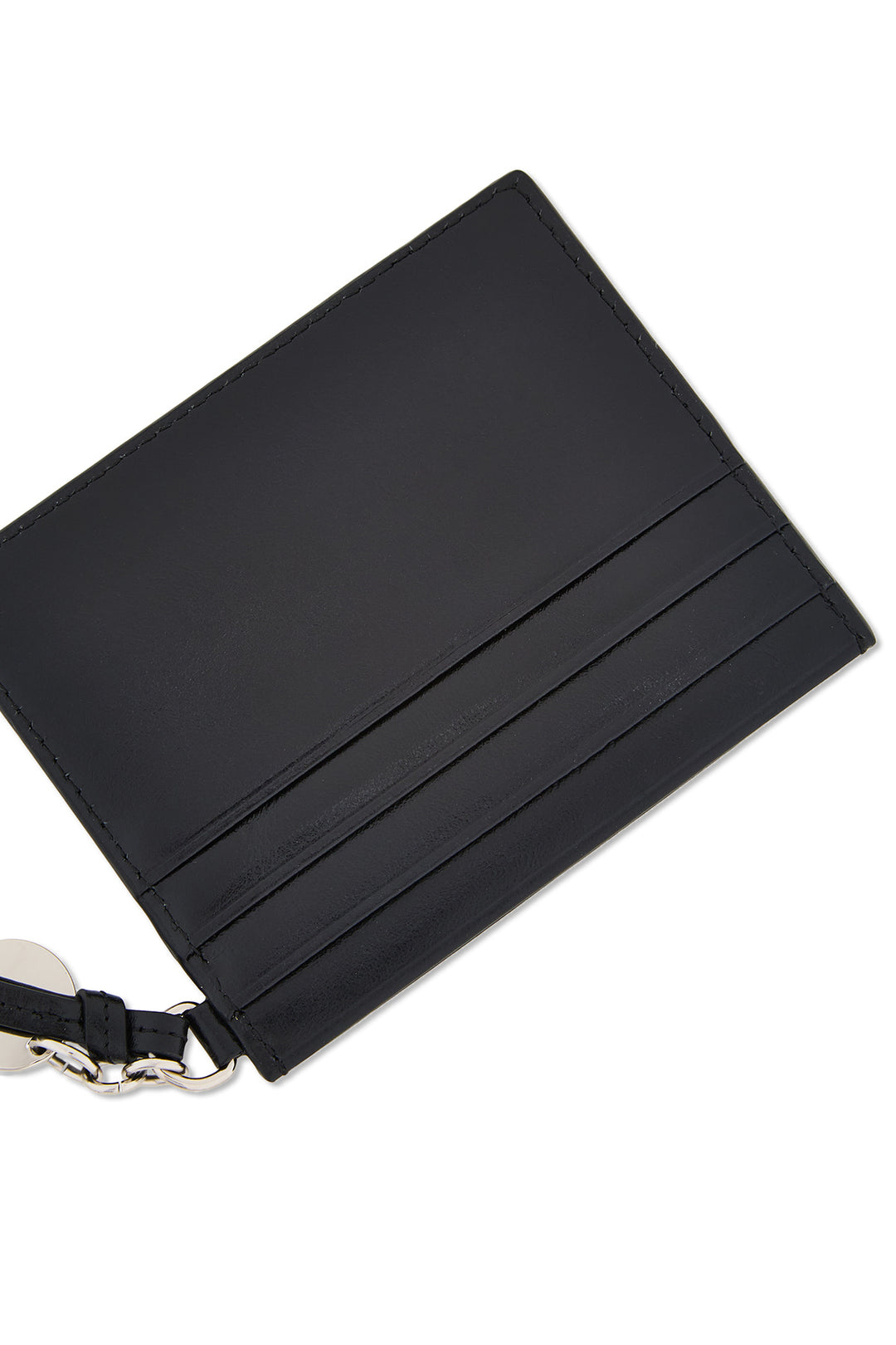 Matin Kim Steel Logo Rivet Card Wallet — Black