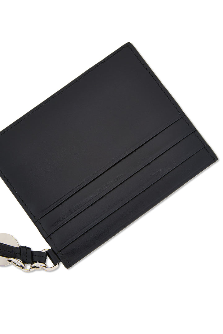 Matin Kim Steel Logo Rivet Card Wallet — Black