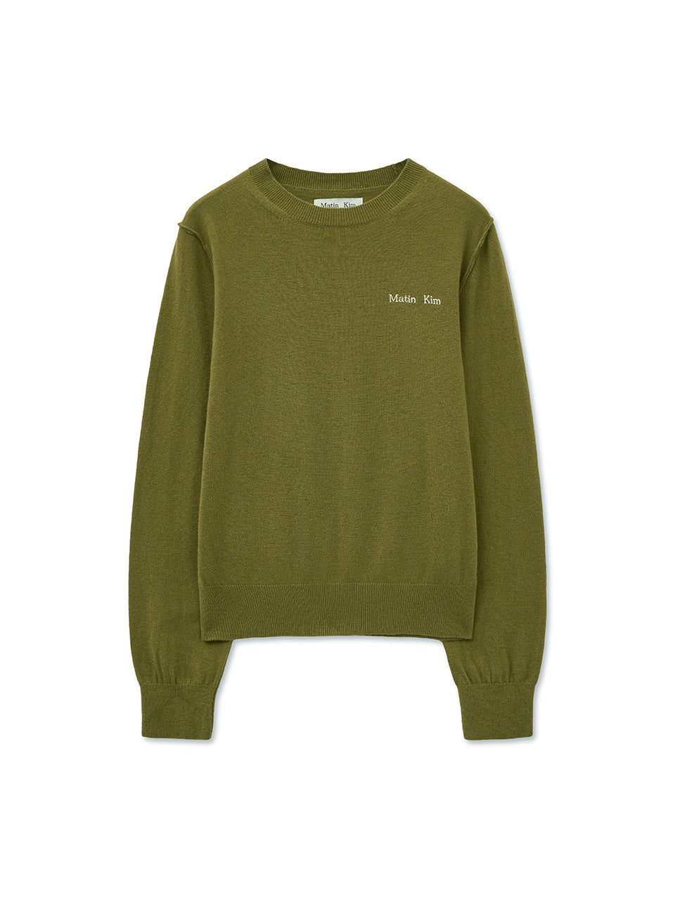 Matin Kim Cashmere Blended Round Knit — Gray