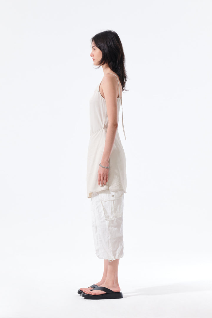 Matin Kim Sleeveless Wrap Dress — Cream