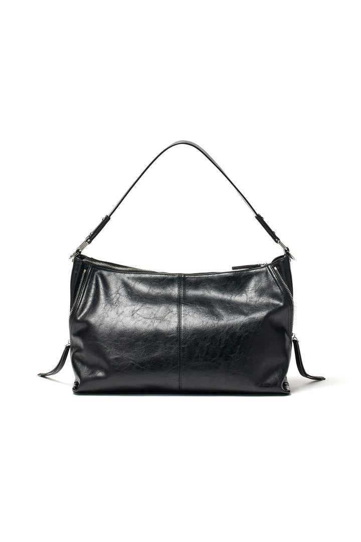 Matin Kim Side Zipper Shoulder Bag — Black