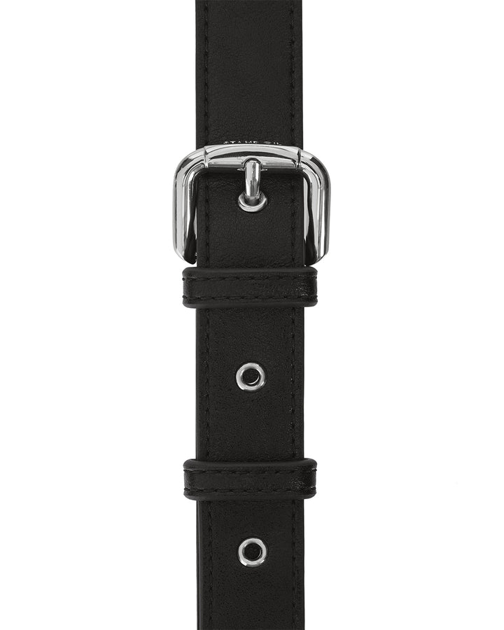 Stand Oil Tickle Bag — Glossy Half-Moon Crossbody — Black