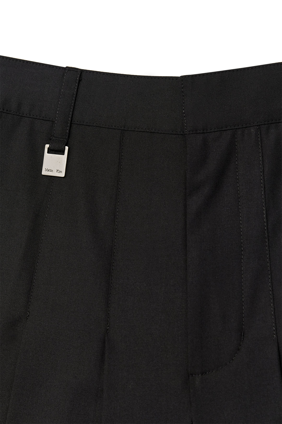Matin Kim Bermuda Pleats Skirt Pants — Black