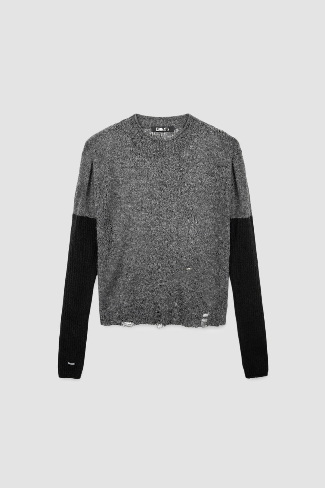 KIMMATIN Hand Warmer Layered Pullover — Charcoal
