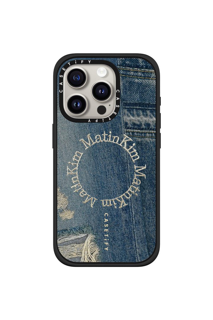 Matin Kim x Casetify Denim Circle iPhone Case — Blue