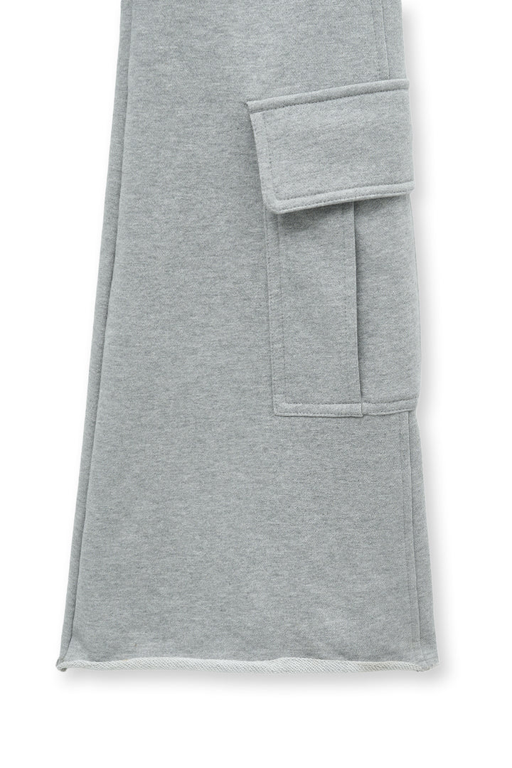 Matin Kim Boots Cut Slim Cargo Sweatpants — Gray