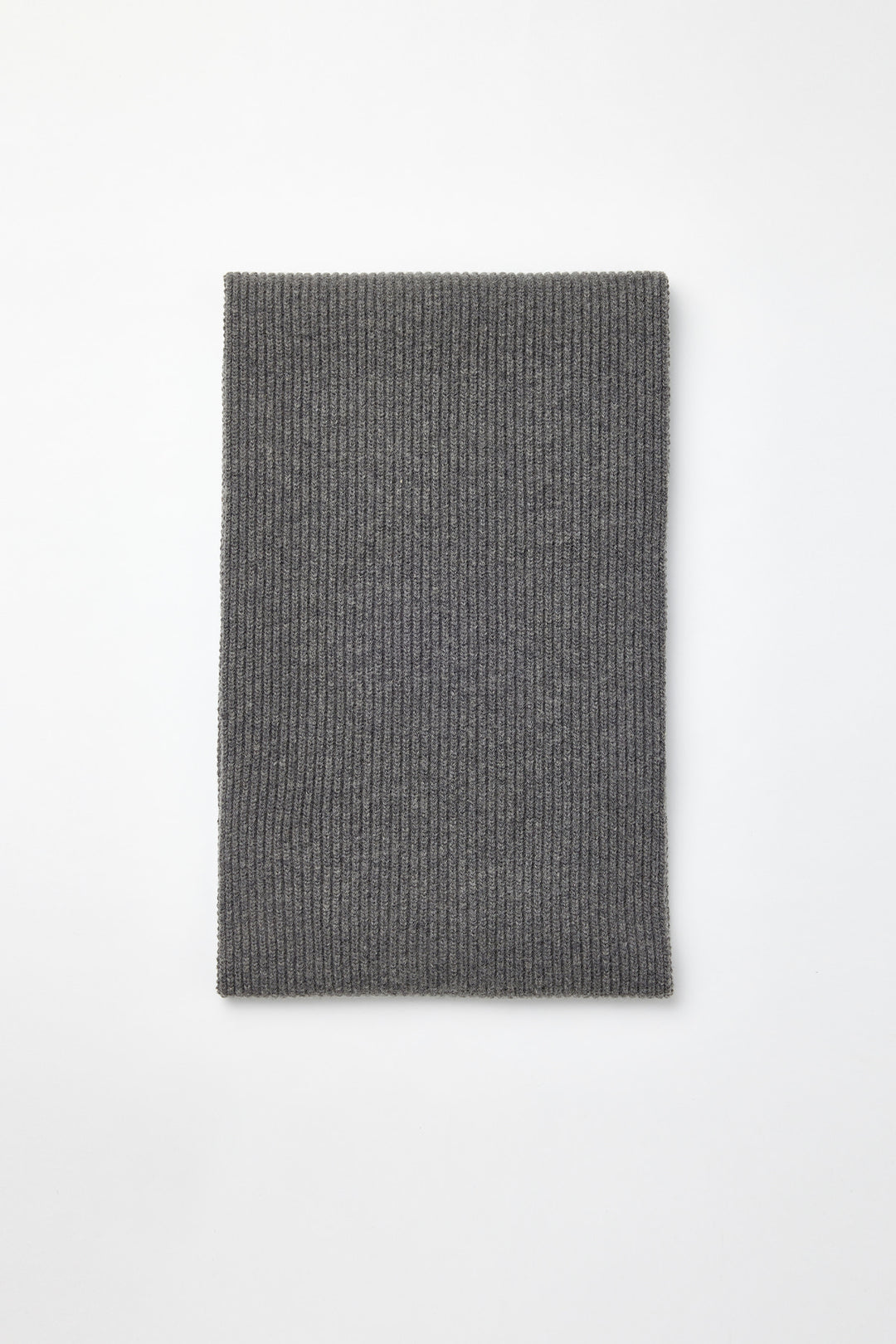 KIMMATIN Cut Out Wool Knit Muffler — Gray