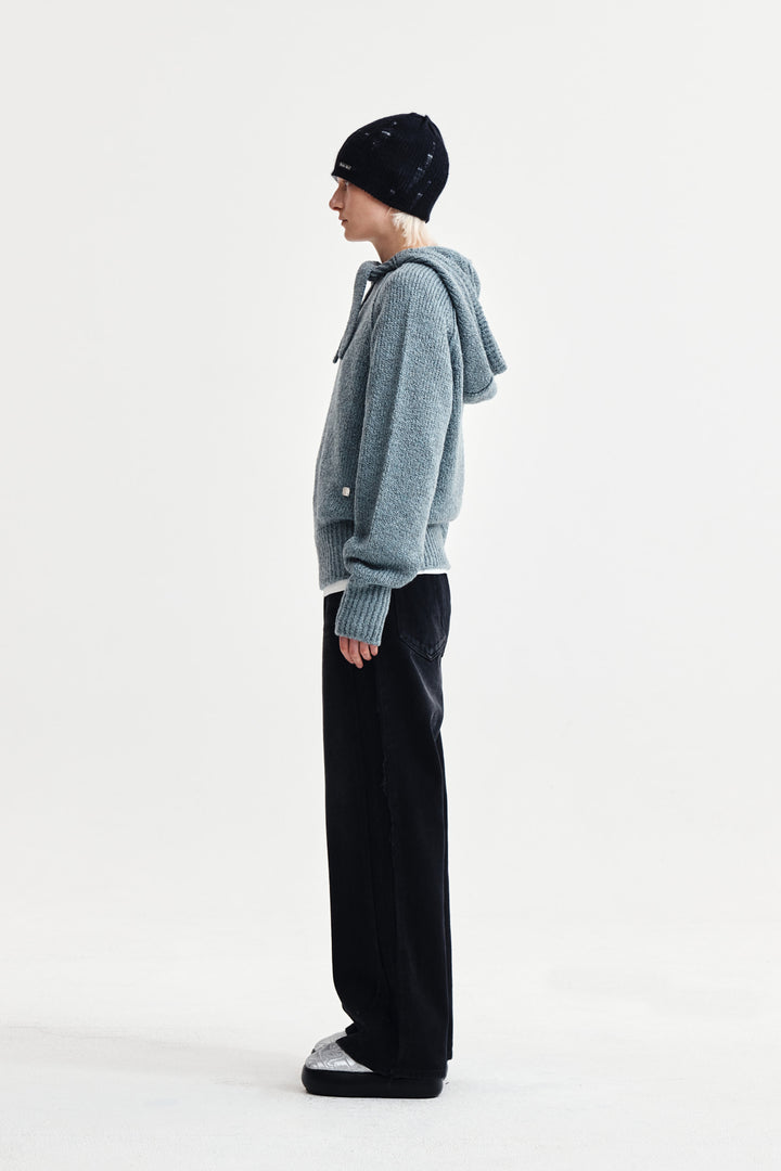 Matin Kim Muffler Point Hoody Pullover — Blue
