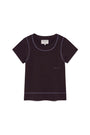 Matin Kim Stitch Point Small Logo Top — Brown