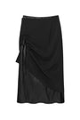 Matin Kim Shirring Layered Maxi Skirt — Black