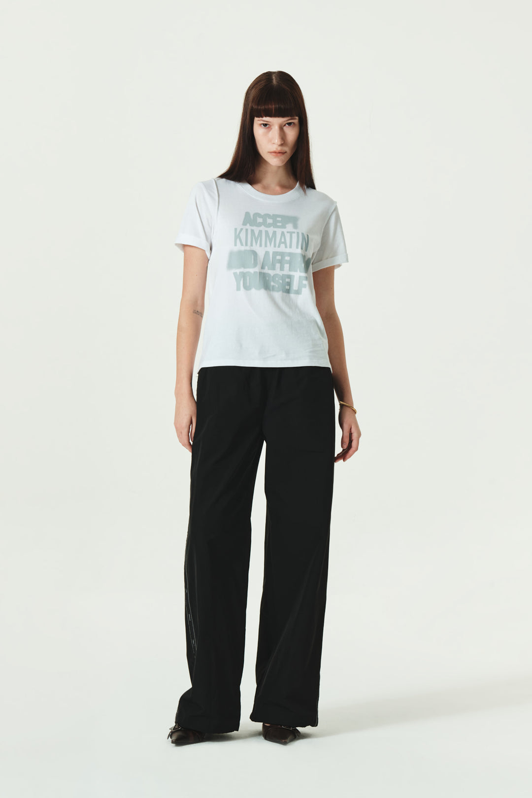 KIMMATIN Side Logo Point Track Pants — Black