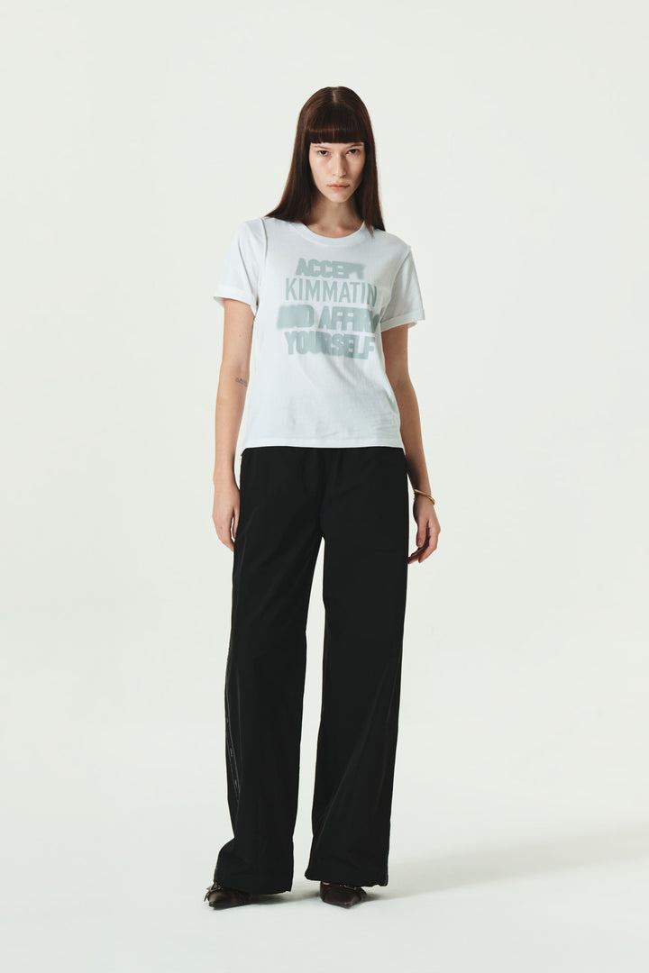 KIMMATIN Side Logo Point Track Pants — Black