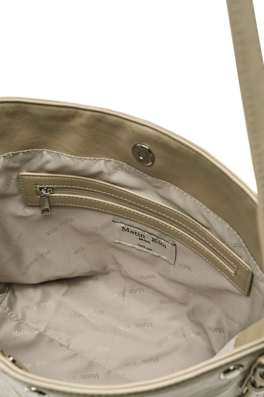 Matin Kim Stud Point Small Shoulder Bag — Beige