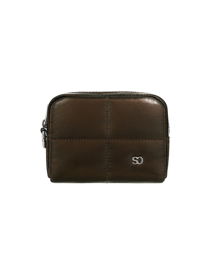 Stand Oil Bubble Pouch — Quilted Nylon Mini — Maroon