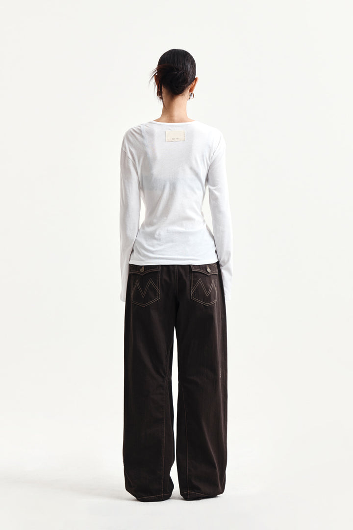 Matin Kim Tied Drapery Top — White