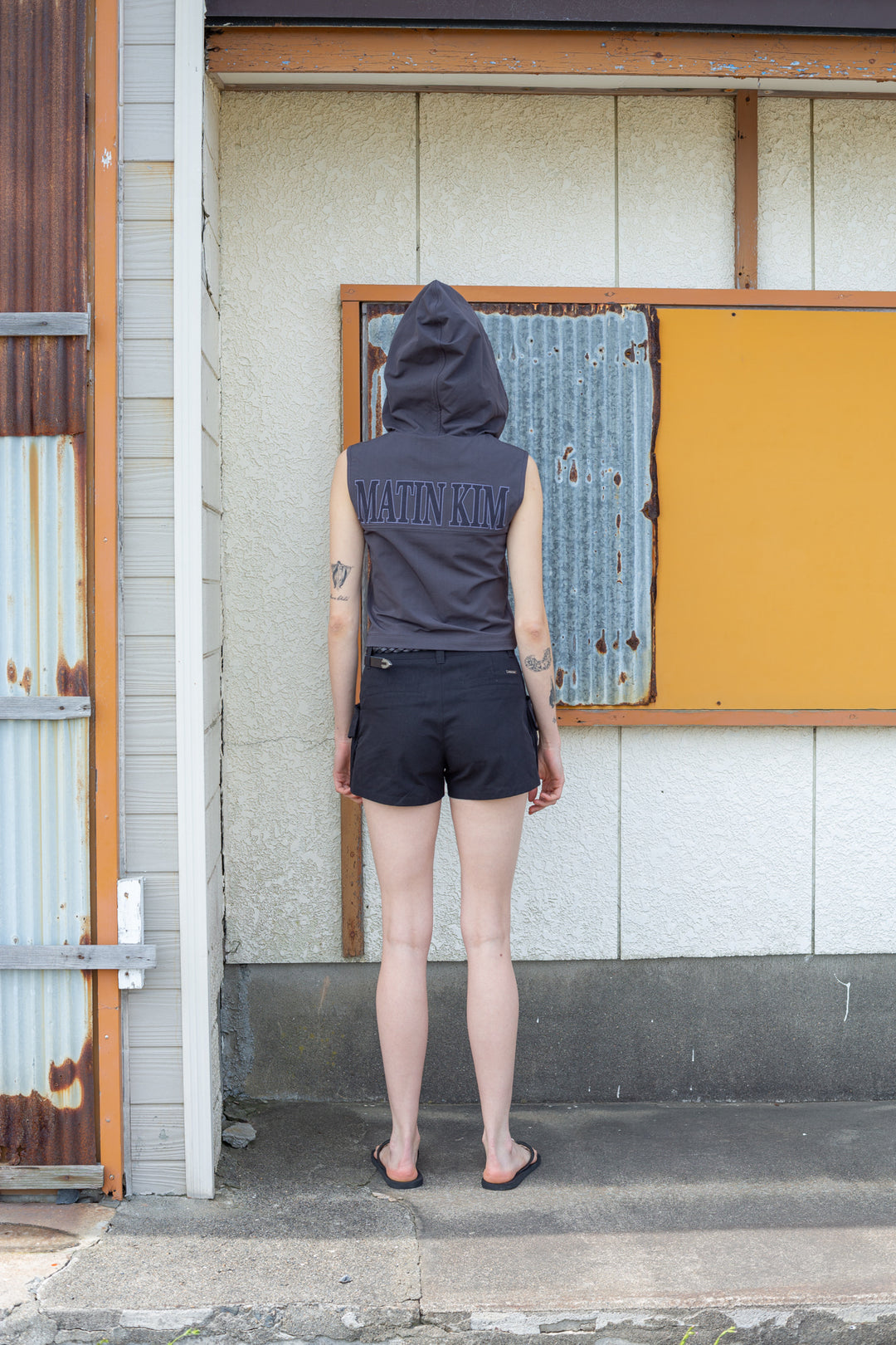 Matin Kim Big Pocket Volume Shorts — Black
