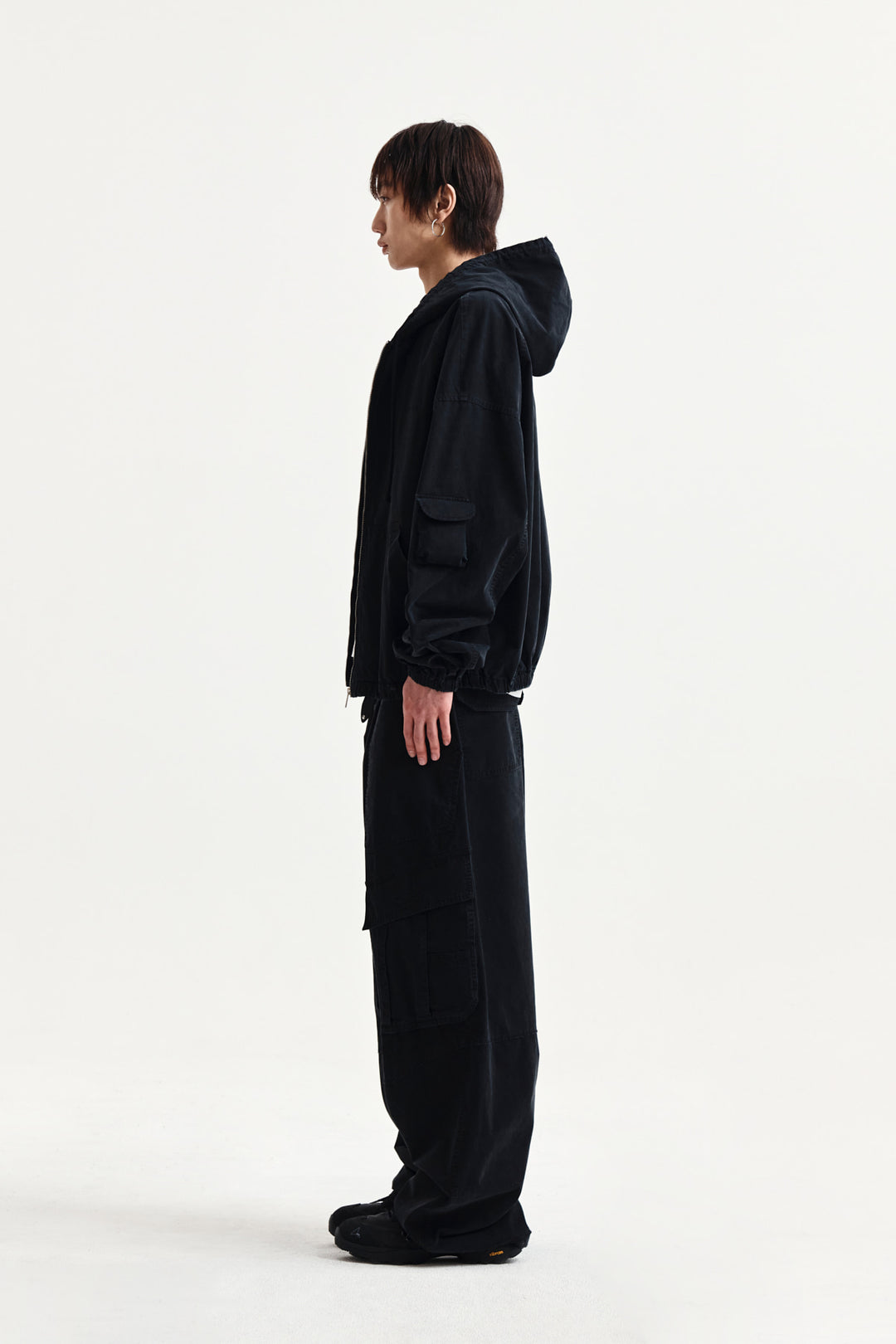 Matin Kim Multi Pocket Utility Wide Pants — Black