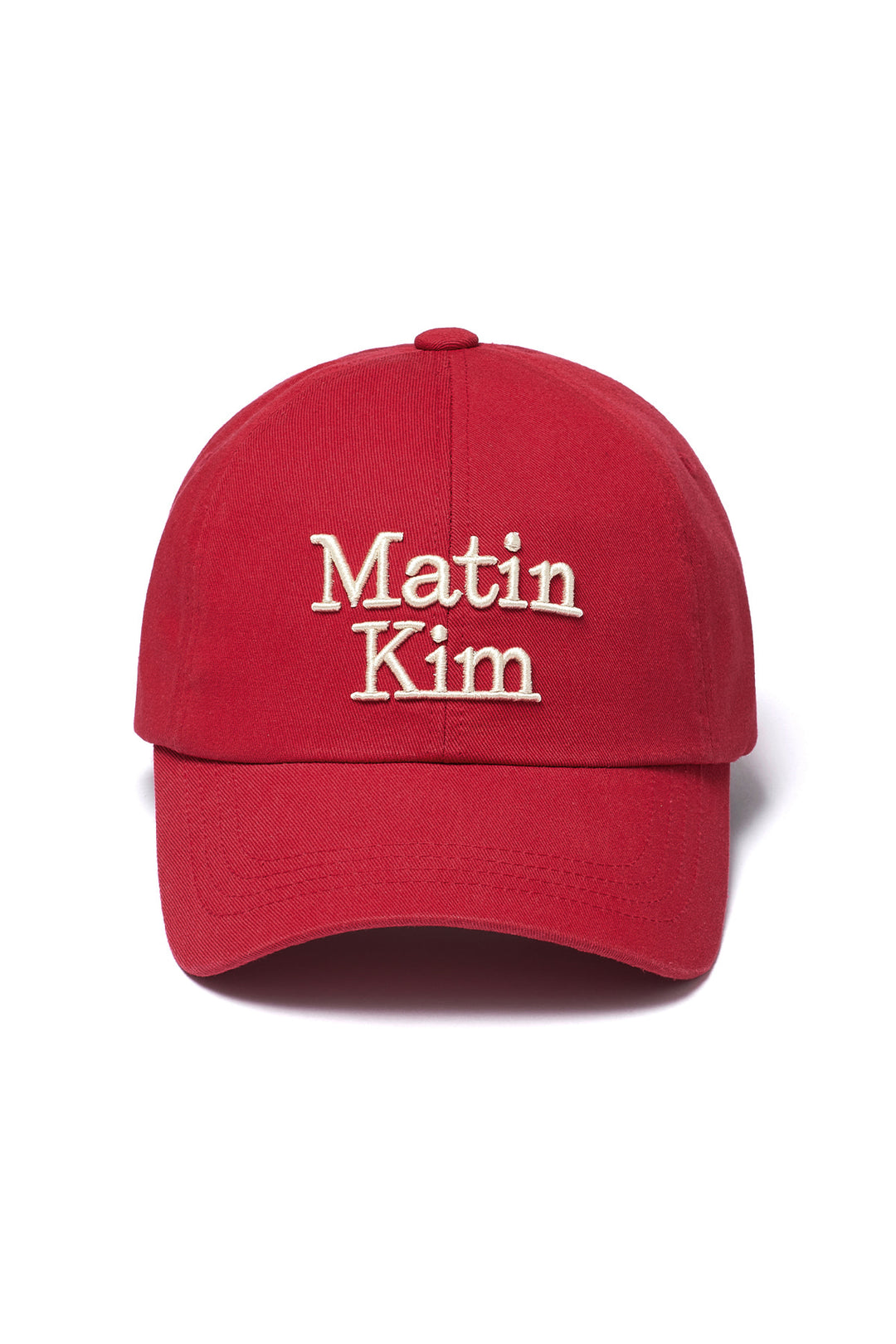 Matin Kim Volume Logo Ball Cap — Red