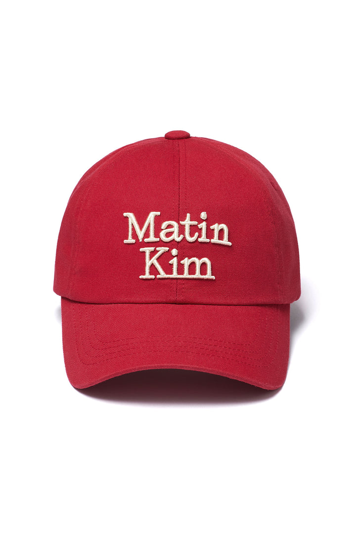 Matin Kim Volume Logo Ball Cap — Red