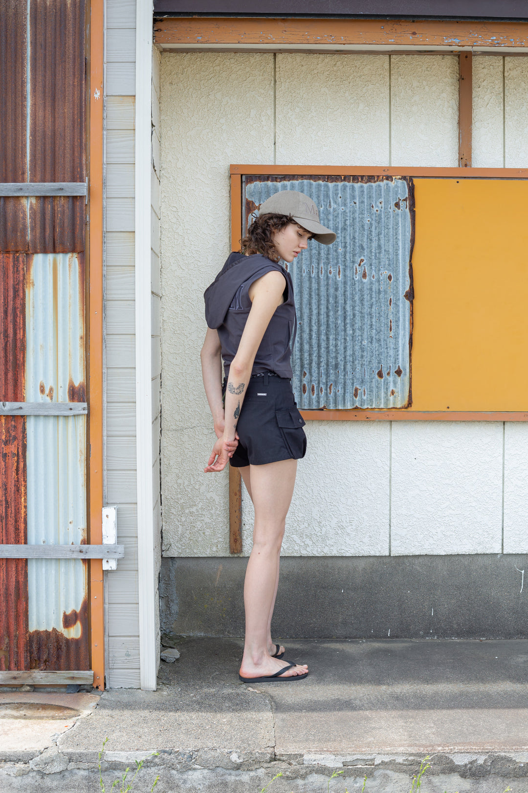 Matin Kim Big Pocket Volume Shorts — Black