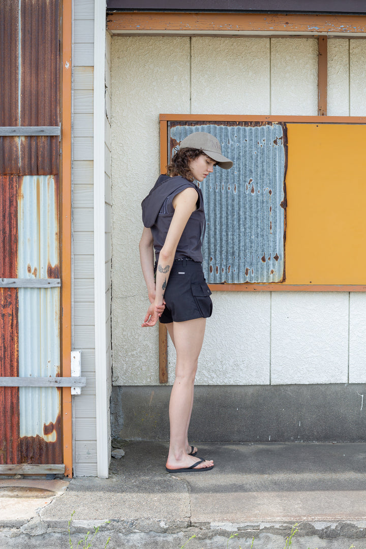 Matin Kim Big Pocket Volume Shorts — Black