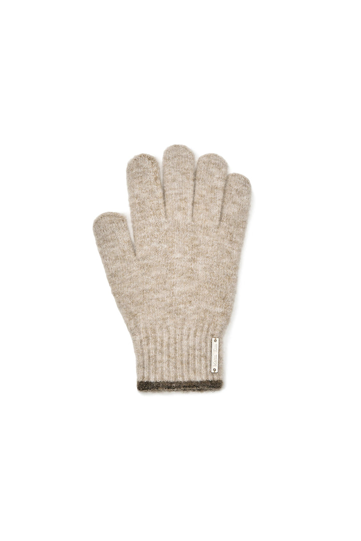 Matin Kim Boucle Knit Gloves — Beige