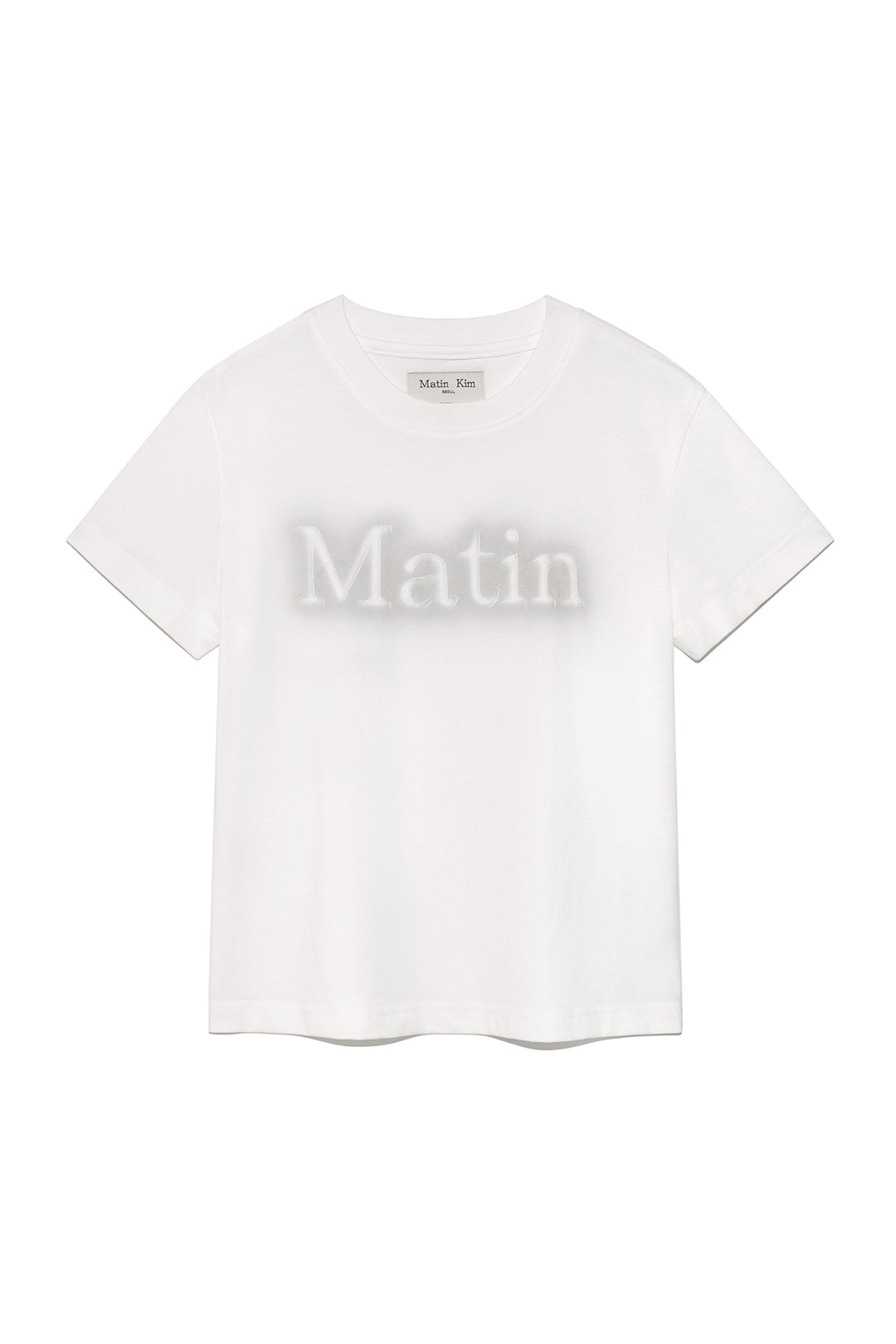 Matin Kim Shadow Typo Top — White