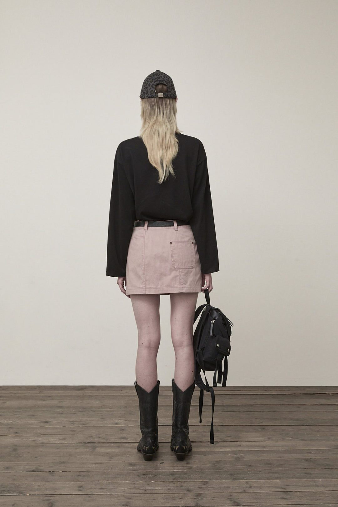 Matin Kim Pocket Foldover Wrap Mini Skirt — Pink