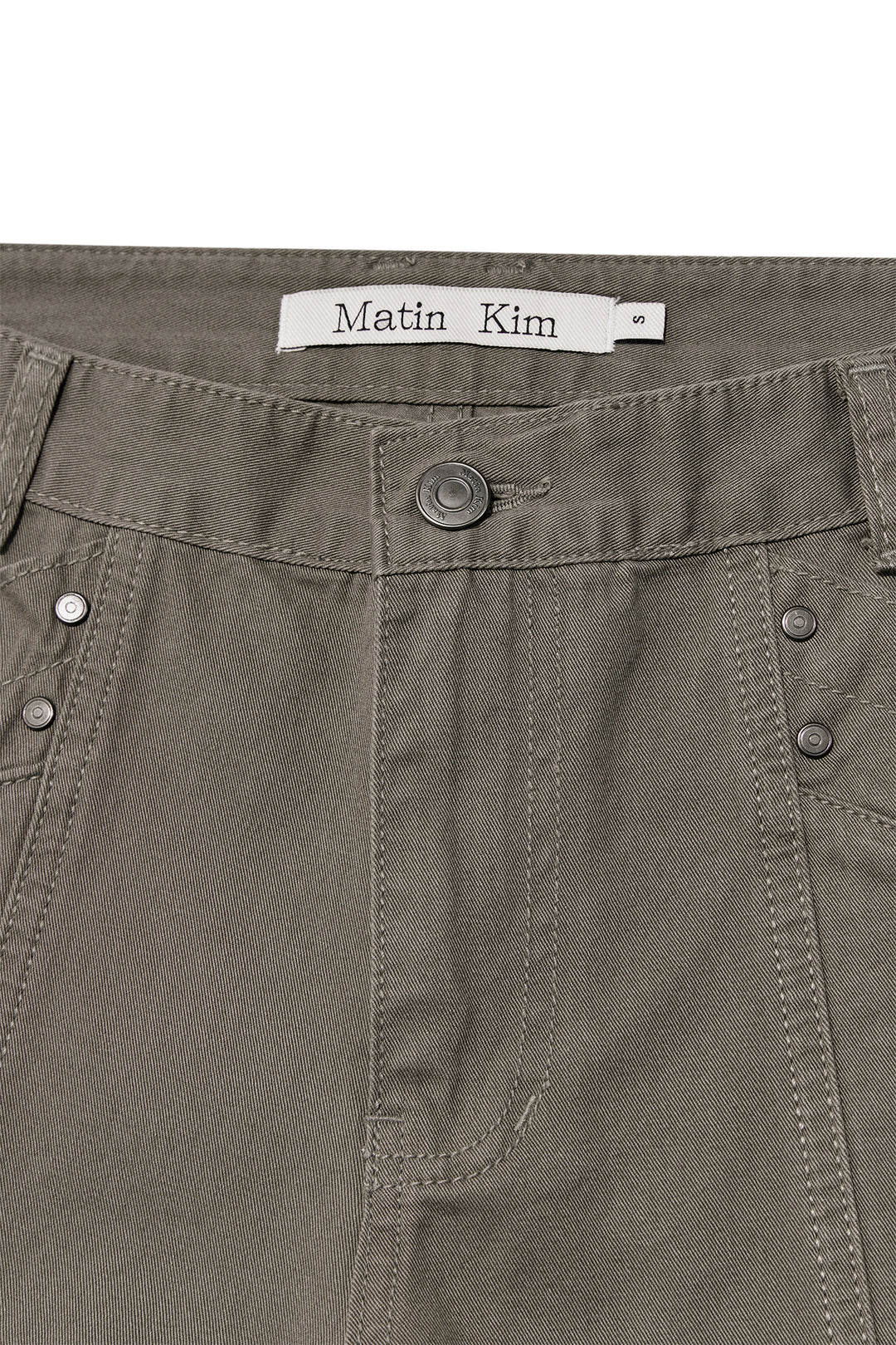 Matin Kim Semi Slimfit Bermuda Pants — Khaki