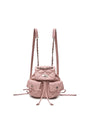 Matin Kim Double Pocket Quilting Mini Backpack — Pink
