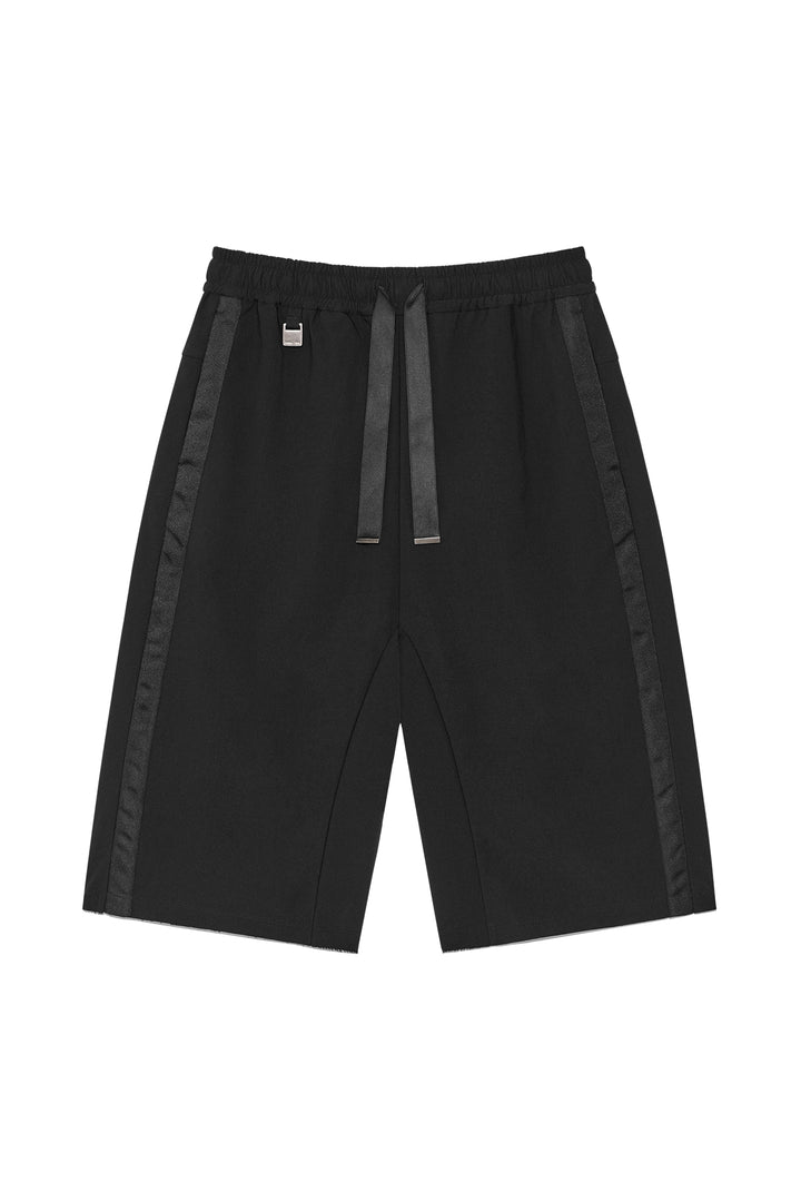 Matin Kim Side Taping Bermuda Shorts — Black