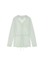 Matin Kim String Point Plain Long Cardigan — Mint