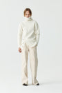KIMMATIN Button Slit Knit Dress — Ivory