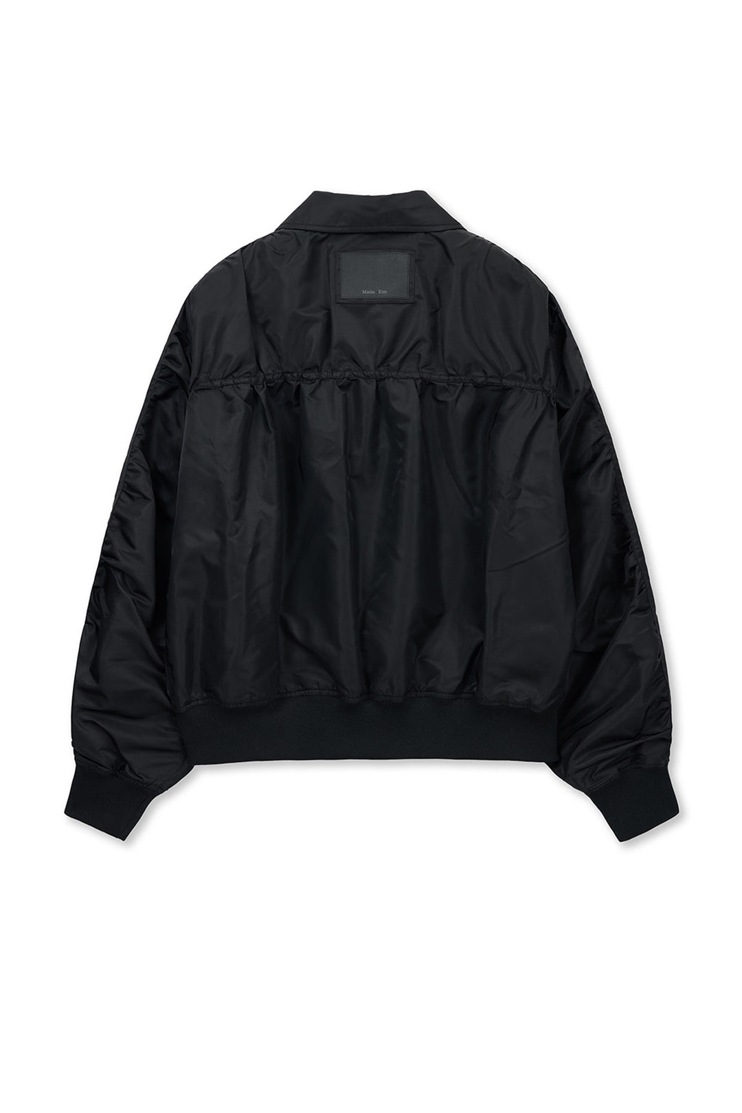 Matin Kim Small Logo Shirring Jumper — Black