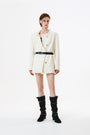 KIMMATIN Patch Pocket Tweed Jacket — Ivory