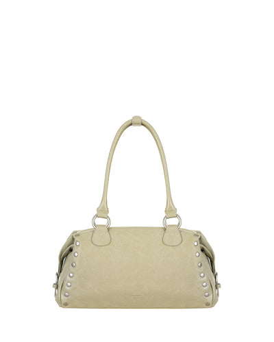Stand Oil Zuni Bag — Washed Leather Crossbody — Stud Olive