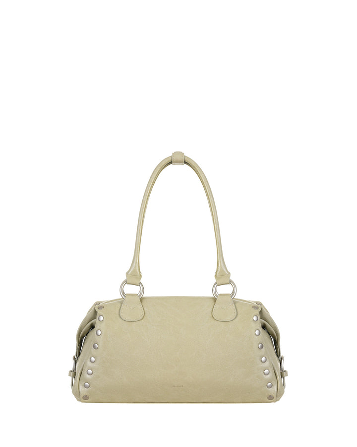 Stand Oil Zuni Bag — Washed Leather Crossbody — Stud Olive