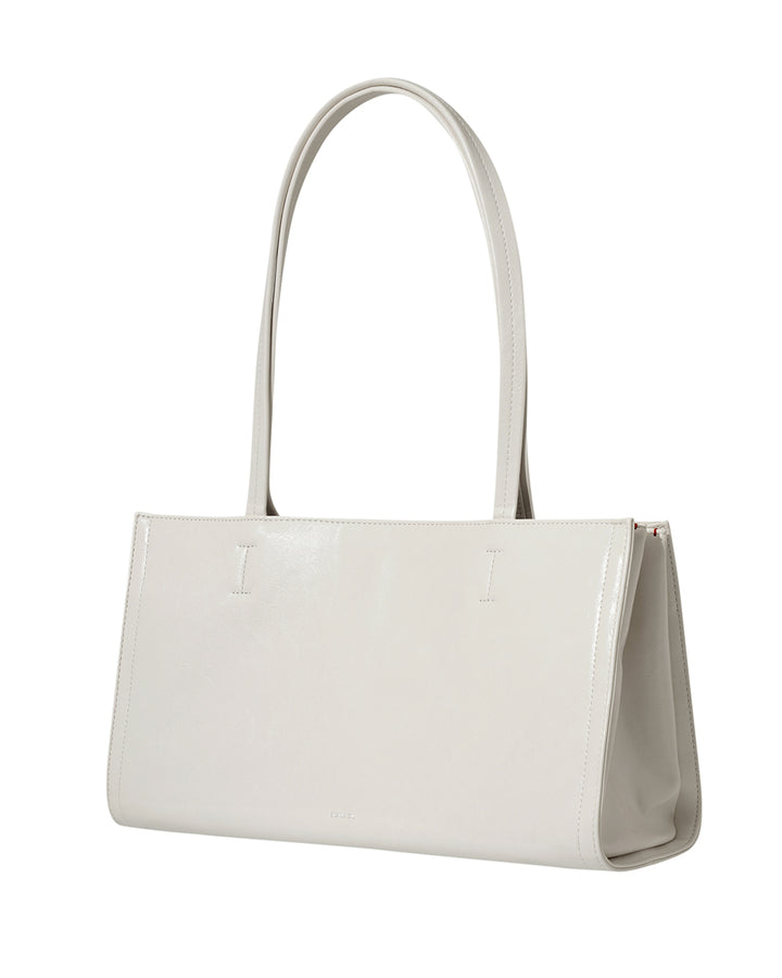 Stand Oil Oblong Bag — Sculptural Shoulder Crossbody — Cream