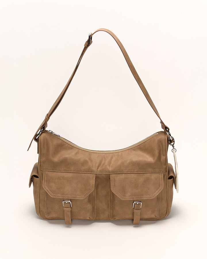Stand Oil Joey Bag — Structured Crossbody — Camel