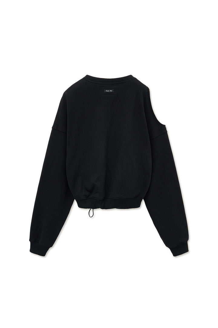 Matin Kim Shoulder Hole Sweatshirt — Black
