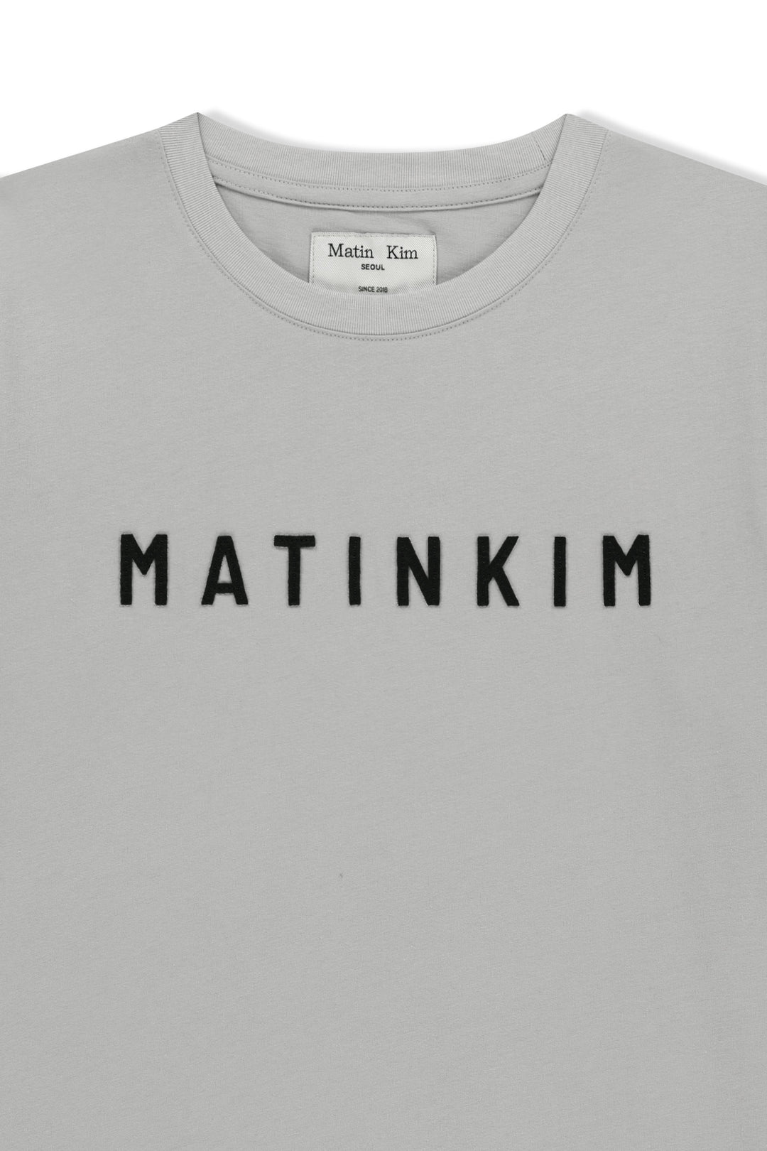 Matin Kim Applique Felt Logo Top — Gray