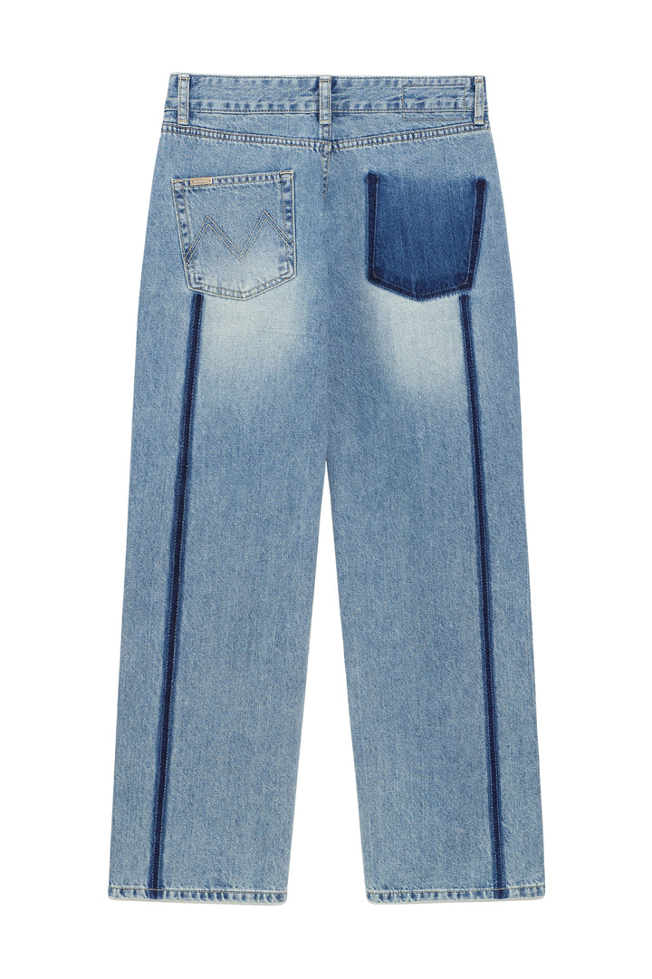Matin Kim Pocket Washed Point Denim — Light Blue