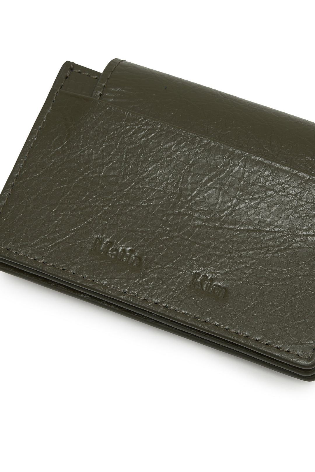 Matin Kim Accordion Wallet — Brass Hardware — Khaki