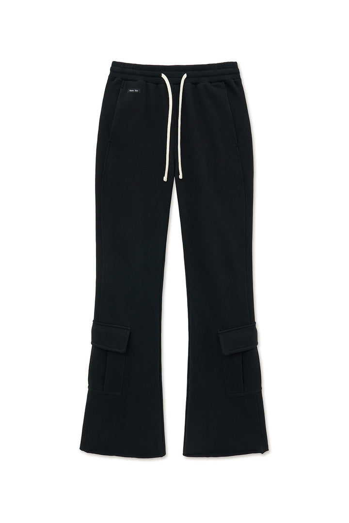 Matin Kim Boots Cut Slim Cargo Sweatpants — Black