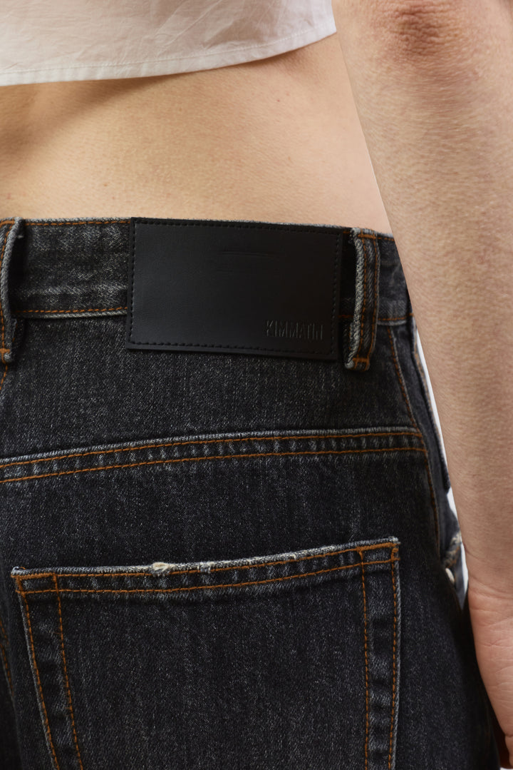 KIMMATIN Twisted Seam Denim — Dark — Gray