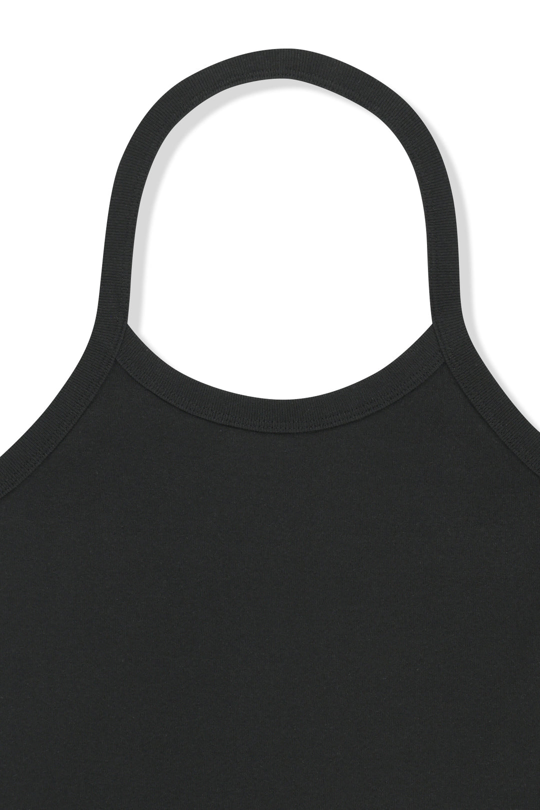 Matin Kim Label Detail Halter Tank — Black