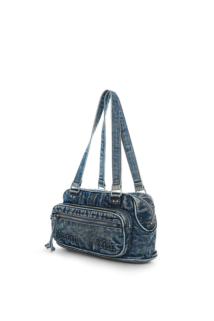 Matin Kim Dust Denim One Pocket Shoulder Bag — Blue