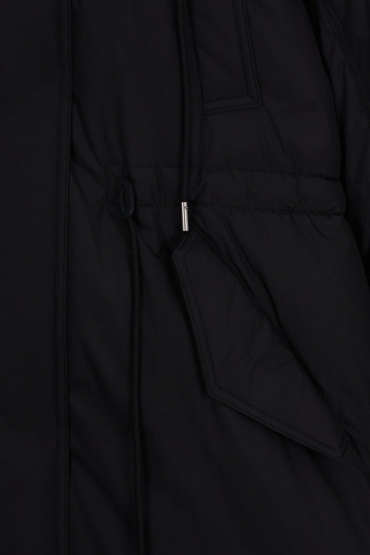 KIMMATIN Draw String Long Down Jumper — Black
