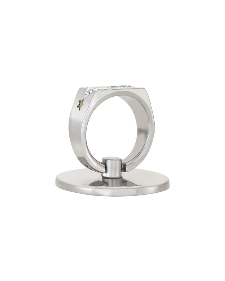 Stand Oil Star Beam Gripring — Cubic Star Charm — Silver