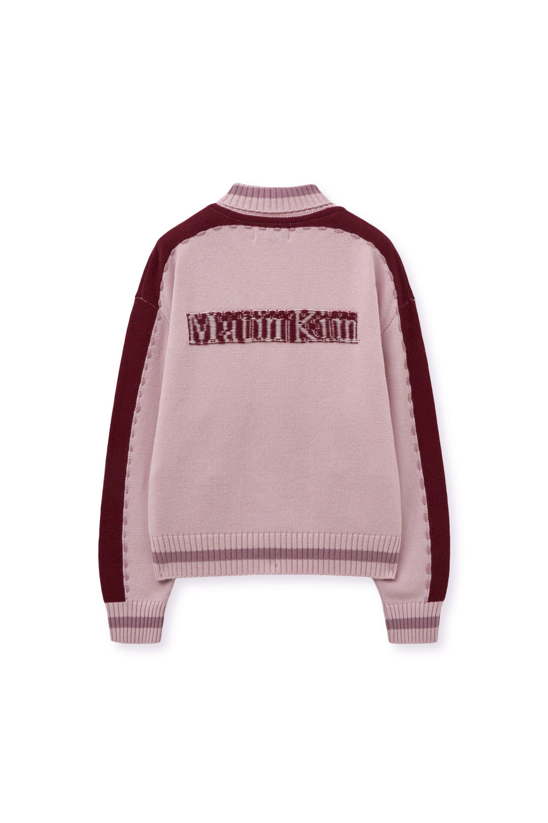 Matin Kim Initial Knit Zip Up — Pink